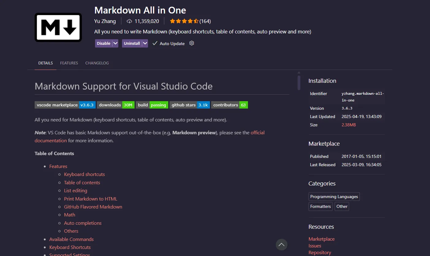 Markdown-all-in-one